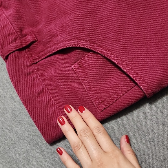 Vintage Plus Size "London" Magenta Pink High Rise Baggy Tapered Leg "Mom" Jeans - Picture 11 of 15